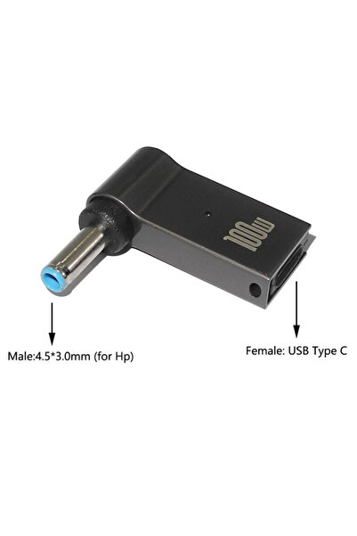 Choice T1 100W USB Type C Fast Charging Cable Type C to 4.5x3.0mm Plug Conver...