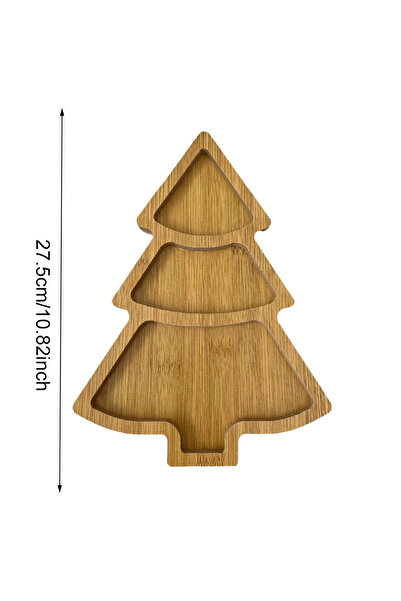 MOJOYCE Pointy Tree Divided Tree Appetizer Platter Candy Snack Dessert Serving Dish Christmas Tree Tray Plat