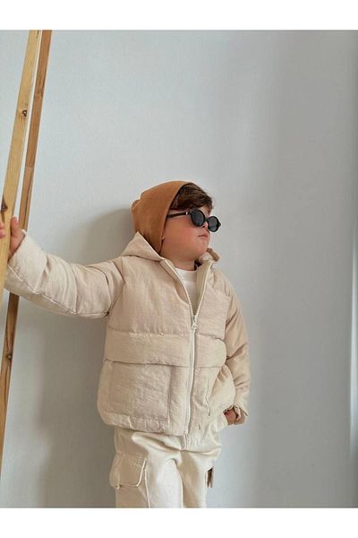 yumikids Beige Color Children's Coat