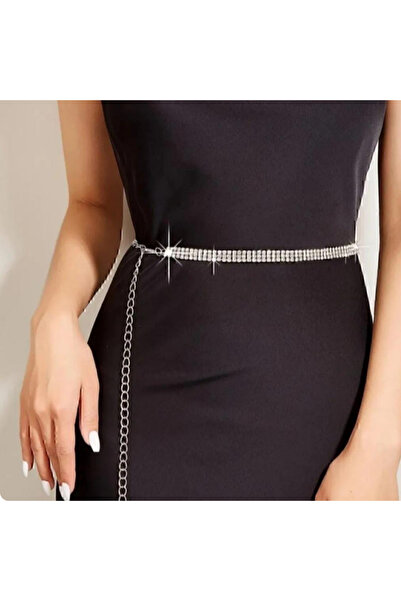 Ümaks Silvers 3-σειρές λαμπερά βραδινά φορέματα Waterway Stylish Stone Ζώνη