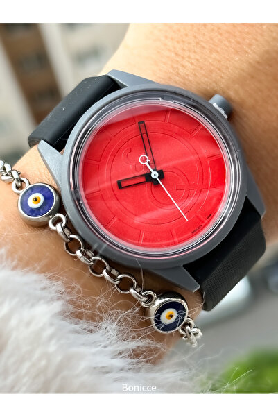 Q&Q Black Solar Battery-Free Sports Wristwatch - Pool and Sea Use