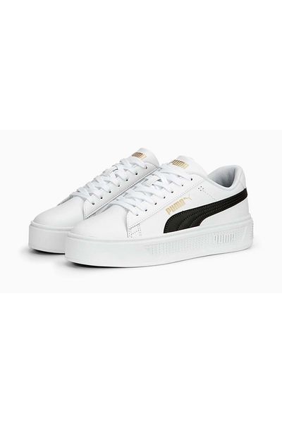 Puma Πλατφόρμα Smash V3 390758 -04 Unisex Αθλητικά Παπούτσια Λευκό-μαύρο