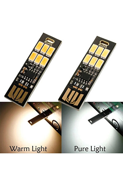 Choice WHITE Portable Mini 5730 USB LED Light 5V Touch Sensor Dimmable Night Light for Power Bank Computer