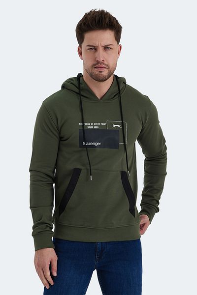 Slazenger Ανδρικό φούτερ VANDA σε χακί χρώμα
