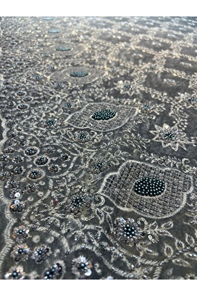 OsmanKumaşDantel Boncuk İşlemeli Kadife (100x150cm)
