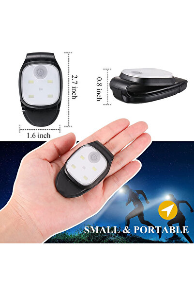Choice مصباح LED Clip Lamp بأربعة أوضاع إضاءة، تحذير أمان للركض والمشي ليلاً...