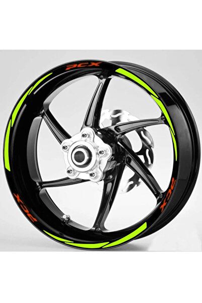 nehay shop Şık Tasarım motosiklet Jant Şeridi Rks Yazılı Fıstık Yeşili Reflek...