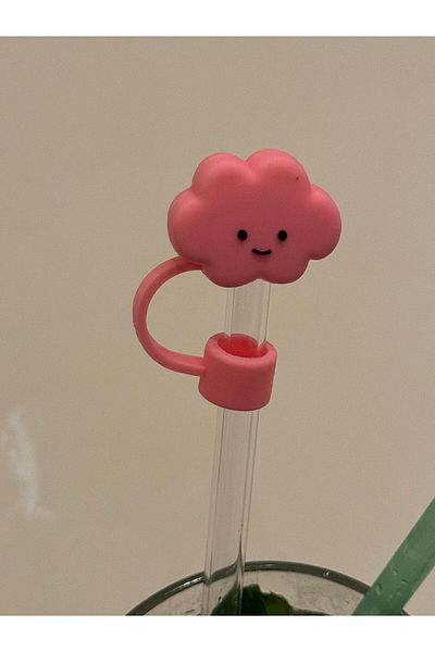 ÇAKRA Smiling Cloud Model Silicone Dust-Proof Leak-Proof Straw Cover 1 Piece Compatible with Stanley Thermos