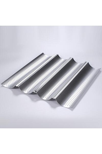 Choice قالب خبز فرنسي فضي بأربعة أخاديد، قالب خبز فرنسي، قالب خبز مموج، قالب ...