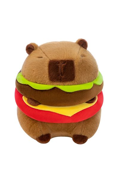 Choice 20cm Hb Capybara Cute Capybara Plush Toy Hamburger Shape Capibara Plush Toy Fluffty Kawaii Soft Plus