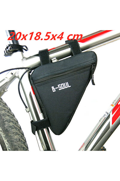 Choice حقيبة مثلثة سوداء للدراجة، إطار أمامي، حقيبة تخزين للسرج، حقيبة مقاومة...