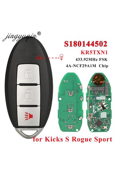 jingyuqin S180144502 Smart Car Key For Nissan Kicks S Rogue Sport 2018 2019+ Proximity Fob 433Mhz...