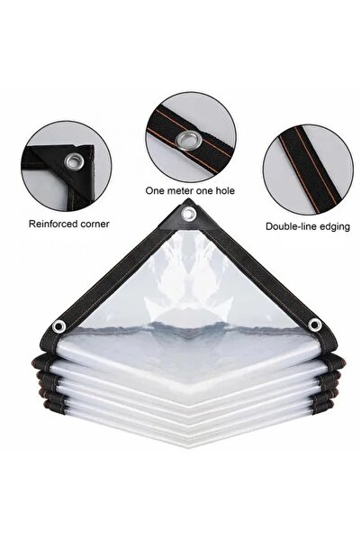 Choice قماش تظليل شفاف مقاوم للمطر من Espessura مقاس 200 × 200 سم، قماش خفيف الوزن مقاوم للماء