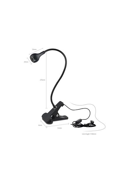 Lcamaw White 5v Usb Table Lamp With Clip Holder Flexible Office Accessories For Desk Bedroom Bedside Led Ni
