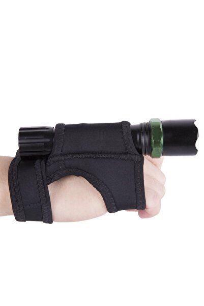 Choice حامل مصباح يدوي LED أسود للغوص تحت الماء مصنوع من مادة النيوبرين المرنة الناعمة لليد والذراع والمعصم