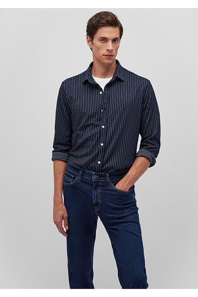 Mavi Ανδρικό Navy Blue M 0211248 -86623 Ριγέ πουκάμισο