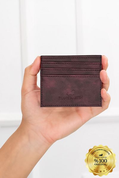 Frank Martin Unisex Slim Crazy Model Card Holder with Original Box