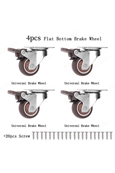 Choice 1 بوصة 4 قطع فرامل-4 قطع/مجموعة عجلات دوارة عالمية لطاولة كرسي أريكة م...