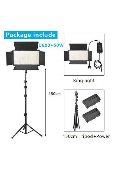 Nagnahz Na-u800lbt 2 Battery U800 Led Photo Studio Light For Tiktok Youbute Game Live Video Lighting
