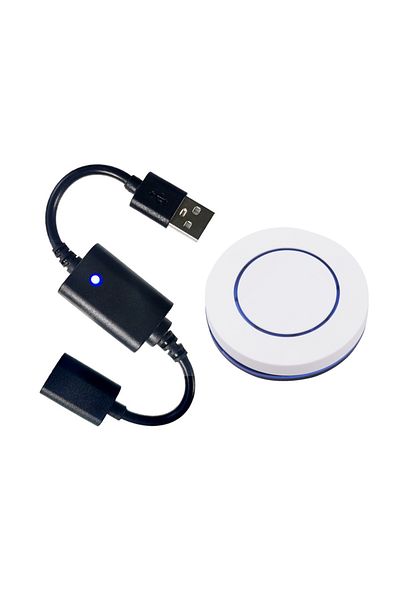 Choice 1 جهاز استقبال 1 جهاز تحكم عن بعد لاسلكي بجهد 5 فولت، مفتاح تشغيل/إيقاف تشغيل لإضاءة LED بمنفذ USB