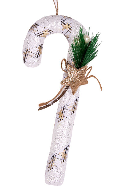 Herdekora Новорічна прикраса - Біла палиця, 9x21 см.