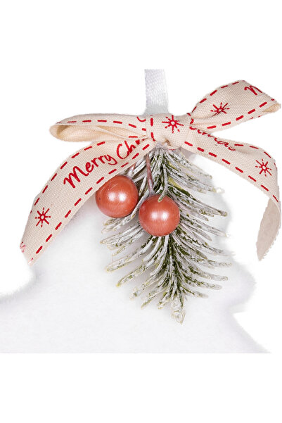 Herdekora Новорічна прикраса Новорічна ялинка з декором, набір з 3 штук, біла 10x4x11