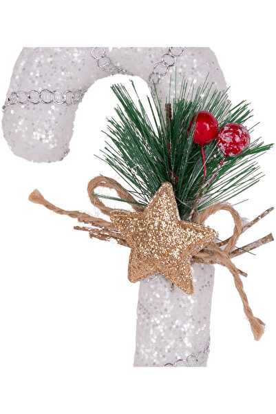 Herdekora Біла прикраса для Нового року - паличка 8x17 см
