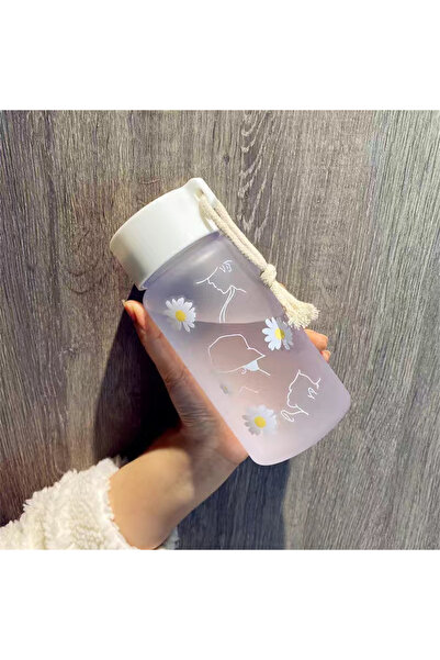 Choice زجاجات مياه سعة 480 مل، 3 أزهار، 480 مل، كوب بلاستيكي صغير متجمد، شاي ...