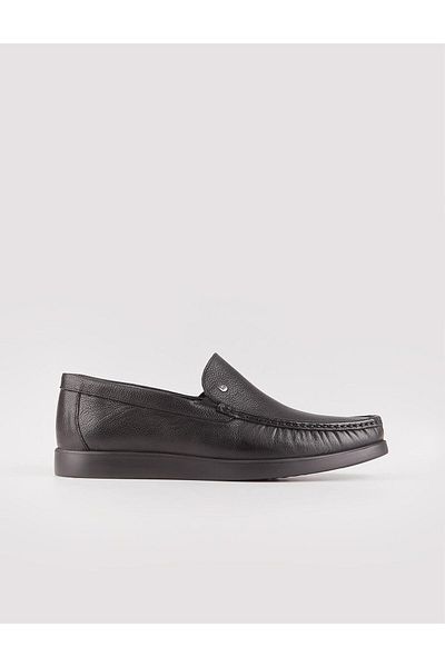 Cabani Genuine Leather Men's Black Sneaker Casual Shoes