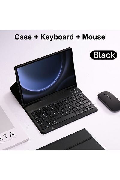 Choice English keyboard Black B Case for Samsung Galaxy Tab S9 FE 10.9inch Detachable Bluetooth Keyboard Ca