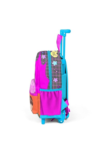 Coral High Міні рюкзак з колесиками, сірий, синій, рожевий, з аніме-принтом, дві кишені, 24037