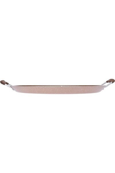 MISTERCOOK Mister Cook Granite Non-Stick Crepe Pan Edge With Cover 40 C, 1162/G/40C, Durable Design, Beige