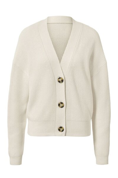 Tchibo Women V-Neck Long Sleeve Knitted Cardigan, Off White