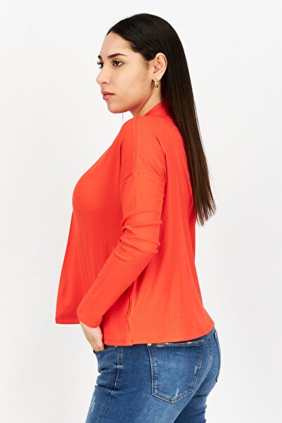 BB Dakota Women Open Front Plain Cardigan, Scarlet