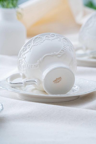 ACAR Angela 6-Person Silver Teacup Set - 220 ml