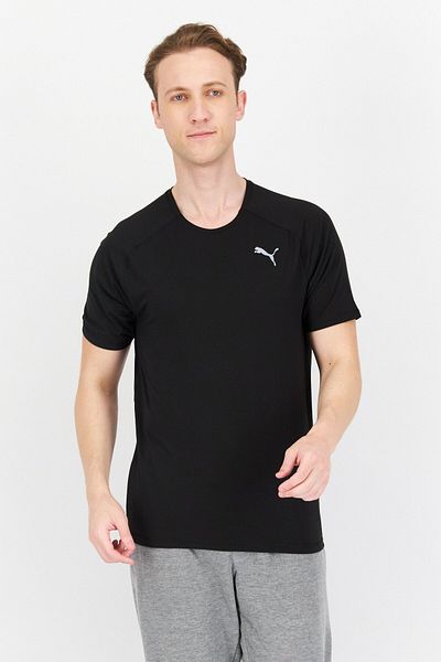 Puma Men Sportswear Fit Brand Logo Running T Shirt, Black
