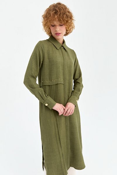 Esswaap Χακί Eco Fabric - Άνετο Μακρύ τουνίκ διάσωσης