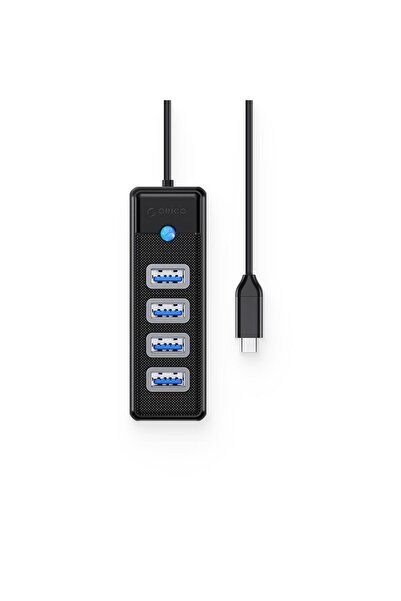 Orico Type-c To Usb-a 3.0 4 Portlu Ultra Slim Usb Çoklayıcı Hub Siyah