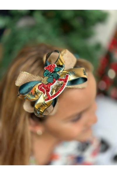 QUEEN AKSESUAR Design de lux cu sclipici 3D - Coroană cu fundă de paie pentru...