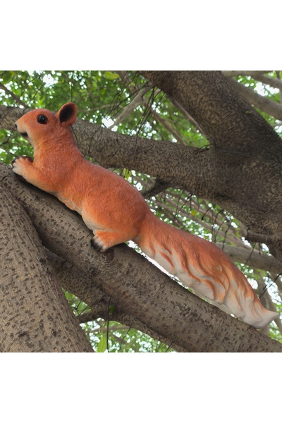 Choice تمثال سنجاب معلق على جذع شجرة، تمثال سنجاب متسلق الأشجار، تمثال حديقة معلق