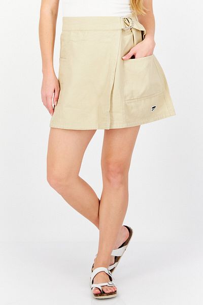Puma Women Sportswear Fit Brand Logo Outdoor Mini Skirts, Tan
