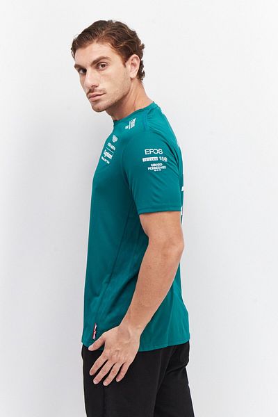 Aston Martin Men Sportswear Fit Short Sleeve Brand Logo Training T-shirt, Green