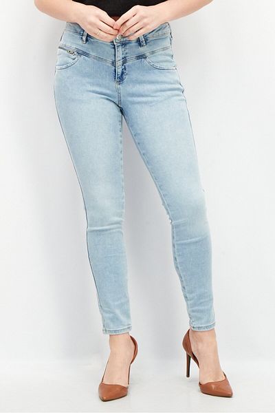 Esprit Women Skinny Fit Wash Stretchable Denim, Blue Wash