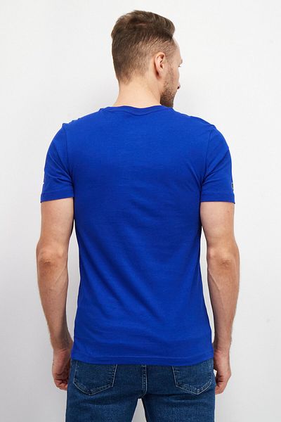 Genuine Merchandise Men Crew Neck Short Sleeve Printed T-Shirt, Blue