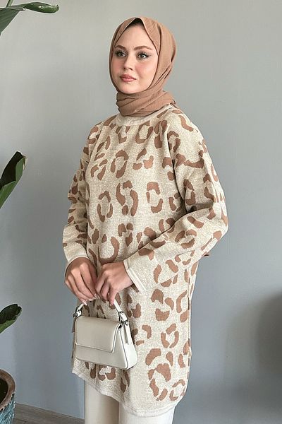 InStyle سترة تريكو إكرو منقوشة لامعة