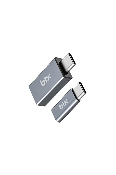 Bix Adp-04 Type-c To Micro Usb Ve Usb-a 3.0 Çevirici Dönüştürücü Adaptör