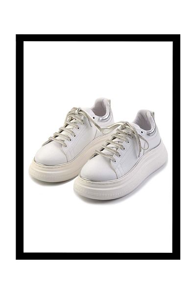 Bambi Tenis de damă White Lame K 01776431009