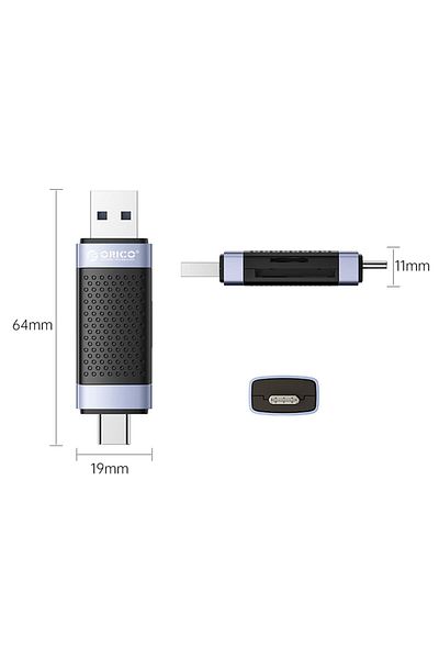 Orico USB Type-C Sd Tf Micro Sd Card Reader