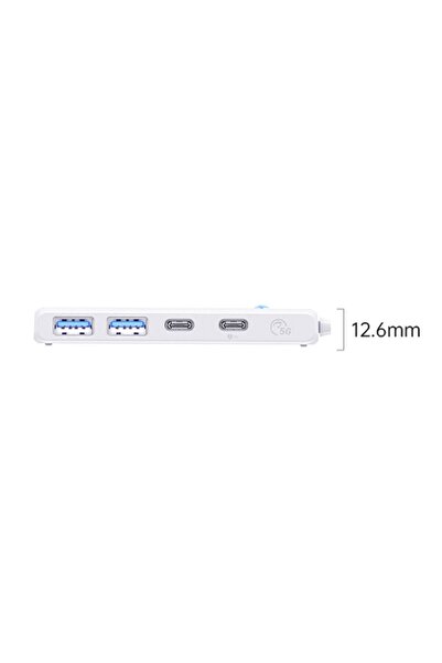 Orico 4 Portlu Type-c To Usb 3.0 / Type-c Pd 100w Yüksek Hızlı 5gbps Hub Çoklayıcı Beyaz