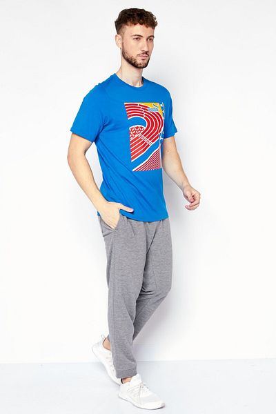 Puma Men Sportswear Fit Short Sleeves Outdoor T-Shirt, Blue